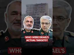 Who Were Israel's Actual Targets in Iran?