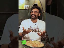 90s Fav Hyderabadi biryani😍 | #BellamkondaSaiSreenivas #RavitejRavuri #HyderabadBiryani #StreetByte