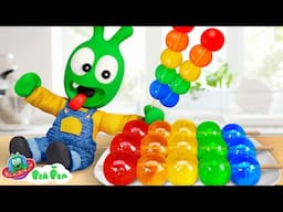 Pea Pea tries to eat Delicious Rainbow Jelly so Yummy 🌈 Cartoon for Kids