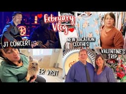 February Vlog | JT Concert, Valentine's Trip & Dog ER Visit