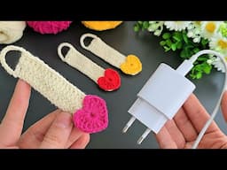 Make MONEY with This SUPER EASY Crochet Mini Cable Holder!❤Sell and give as a gift.