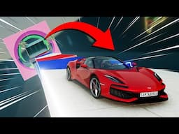 DRIVING A SUPERCAR THROUGH A PARKOUR COURSE! (BeamNG Drive)
