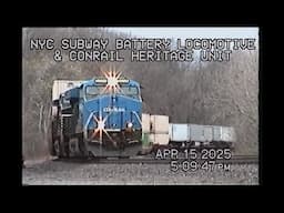 New York City Subway Battery Locomotive & Conrail Heritage Unit **Filmed On A Hi8 Sony Handycam**