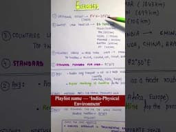 11th Geography NCERT || Chapter-1 Part-5 || Exercises || Lec.5 || Handwritten notes || An Aspirant !