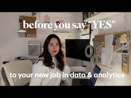 Data Science job checklist ✅ Watch before accepting your offer