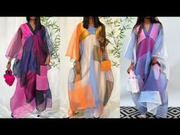 How to Cut and Sew a Scrub V shaped neckline Bubu / Detailed step by step tutorial