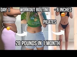 My Workout routine for a 28 pound weight loss in 1 month - A full week of working out (Pilates etc)