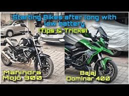 Mahindra Mojo 300 EP20 | How to Start Bike after Long with Low Battery | Ft. Dominar 400 | DNA VLOGS