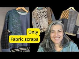 How I am sewing Designer fabric scraps to make upcycled clothing