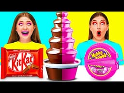 Chocolate Fountain Fondue Challenge | Tasty Kitchen Hacks by BaRaFun Challenge