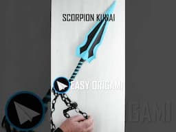 Scorpion KUNAI from Mortal Kombat  #easyorigami #diy #gaming