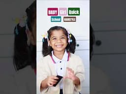Baby Girl School Hairstyle Quick 1 minute Hairstyle for School #Shorts #hair #hairstyle