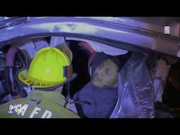 Man Freed, Man Arrested at Crash Scene | WESTLAKE, CA