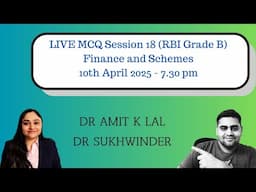 18th Live Mcq Session (part 1) - Finance and Schemes