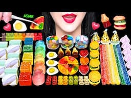ASMR JELLY TANGHULU PARTY, HAMBURGER JELLY, PIZZA JELLY, FRIED EGGS GUMMY EATING SOUNDS 젤리 탕후루 먹방