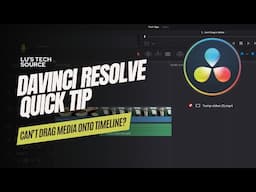 Davinci Resolve -  Can’t Drag in Media onto Timeline?
