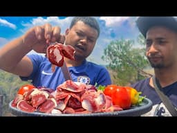 CHICKEN GIZZARD | Chicken Gizzard Liver & Heart Gravy Recipe Cooking In Village