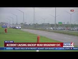 Car crash impacts traffic on Broadway Extension