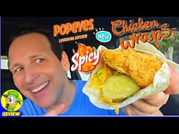 Popeyes® Spicy Chicken Wrap Review ⚜️🔥🐔🌯 New Summer Snack! 🤩 Peep THIS Out! 🕵️‍♂️