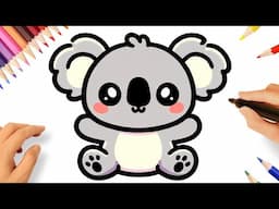CÓMO DIBUJAR UN KOALA FÁCIL 🐨