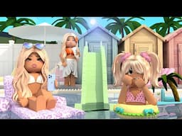 FAMILY TRIP TO THE PUBLIC POOL! *DAISY PEED IN THE POOL!* Roblox Bloxburg Voiced Roleplay