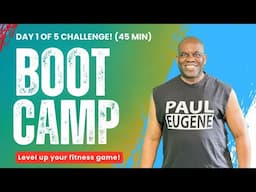 Day 1 of 5 Fitness Challenge | Cardio Boot Camp | Full Body Workout