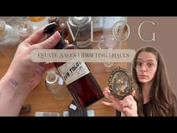 VLOG | Estate sale shopping + haul + decor planning