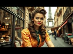 𝐔𝐧𝐝𝐞𝐫 𝐏𝐚𝐫𝐢𝐬 𝐒𝐤𝐢𝐞𝐬 ♡ 𝐑𝐡𝐨𝐧𝐝𝐚 𝐅𝐥𝐞𝐦𝐢𝐧𝐠 • 50's Love Song & Vintage 𝐀𝐈 Video • @TatianaBlue