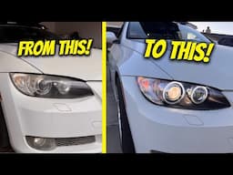 TRANSFORM YOUR BMW HEADLIGHTS FOR JUST $100! (UPGRADED HALOS)