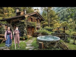 ISOLATED LIFE IN AN ABANDONED VILLAGE - A LUXURY COTTAGE WITH JACUZZI  IN THE WILD