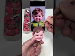 Handmade Clay Doll Head Sculpting Process