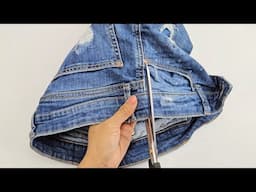 The fastest way to make jeans waist bigger in 10 minutes | Sewing tips