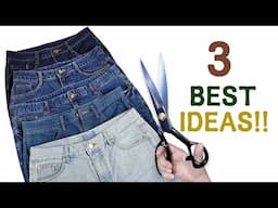 DIY Upcycling  Jeans/안입는 청바지의 놀라운 변신 3가지!!/3 Amazing Transformations for Jeans You Don't Wear!/청바지리폼