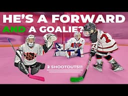 This kid challenged me to a shootout as a forward AND a goalie! 😅