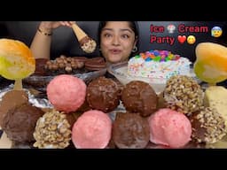 CHOCOLATE ICE CREAM, STRAWBERRY ICE CREAM, MANGO ICE CREAM, RAINBOW CAKE WITH MILK, CHOCOLATE CAKE