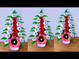 beautiful flower bouquet making with paper / diy flower bouquet