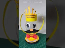 Trophy making from Plastic Bottle || Father's Day Trophy #fathersdaycraft #papertrophy #diy