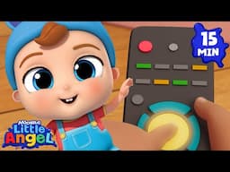 Push Goes The Button 🔴 Little Angel Nursery Rhymes and Kids Songs