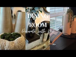 NEW RELAXING DINING ROOM DECORATE WITH ME #dining room refresh #blackdecor stylings