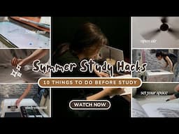 TOPPER STUDY HACKS🌤️📚10 Things To Do Before Study✍️😍#school #studyhacks #summer