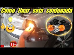 Como ligar seta conjugada na luz de posição meia luz.