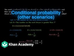 Conditional probability - other scenarios [Hinglish] | Probability | Grade 12 | Math | Khan Academy