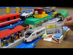 Plarail Express Thunderbird ☆ Freight Train & Top Lifter Town