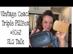 Vintage Coach Triple PillBox bag SLG talk #8062