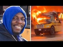 School Bus EXPLODES in Fire with 15 Kids Inside, Then the Driver Does THIS