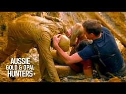 Fred SAVES Parker From DYING When Water Sweeps Him Down A Cliff | Gold Rush: The Dirt