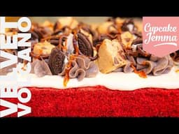 Velvet Volcano Sheet Cake | Cooks The Books | Cupcake Jemma