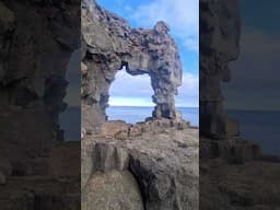 Hidden Iceland. Basalt Cliff Arches of Thorlakshöfn.