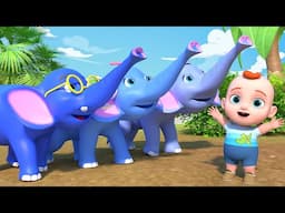 Counting Little Elephants | Five Little Elephants | Leo Nursery Rhymes & Kids Songs