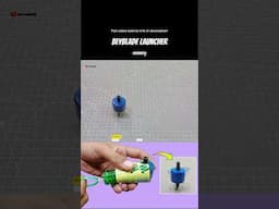 Working Beyblade Launcher , Spinning Top 😛 #shorts #diy #craft #beyblade